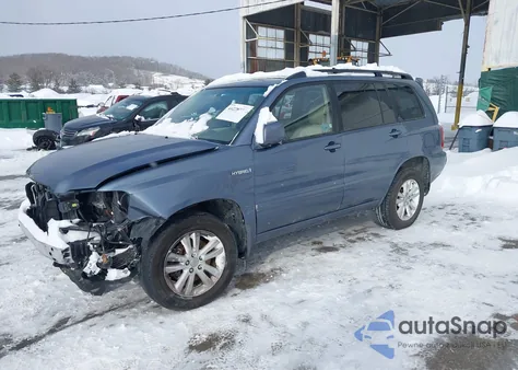 2007 Toyota Highlander Hybrid V6 z USA, uszkodzony, nr VIN JTEHW21AX70040838
